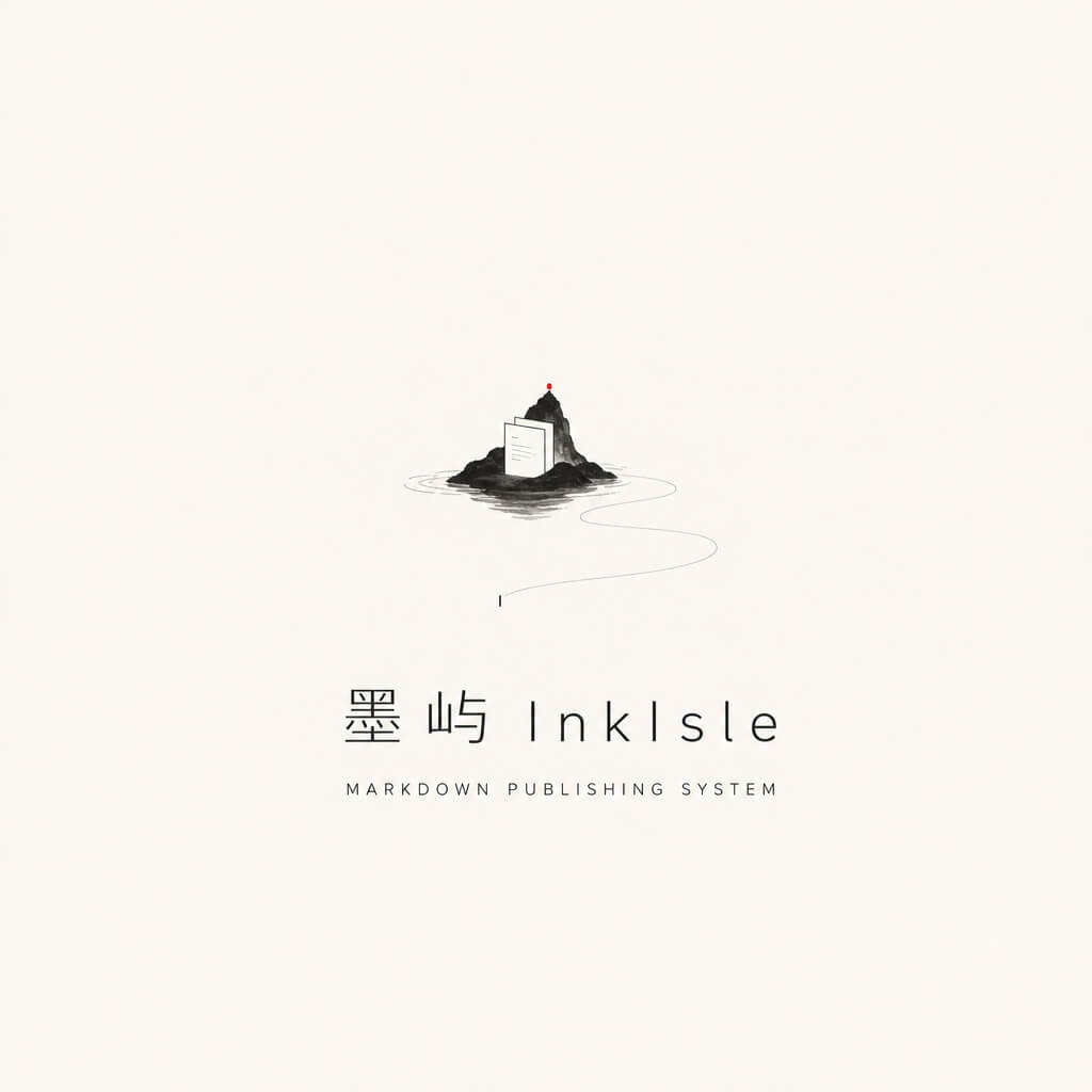 墨屿 InkIsle 观念叙事型极简 Logo 概念稿